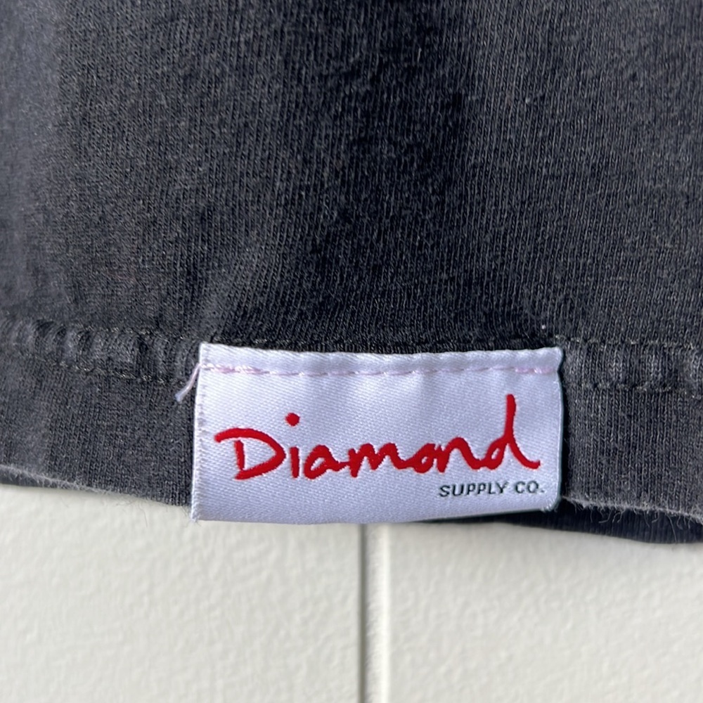 Diamond Supply Co T-Shirt Big Logo Spellout Medium Black - Picture 2 of 5